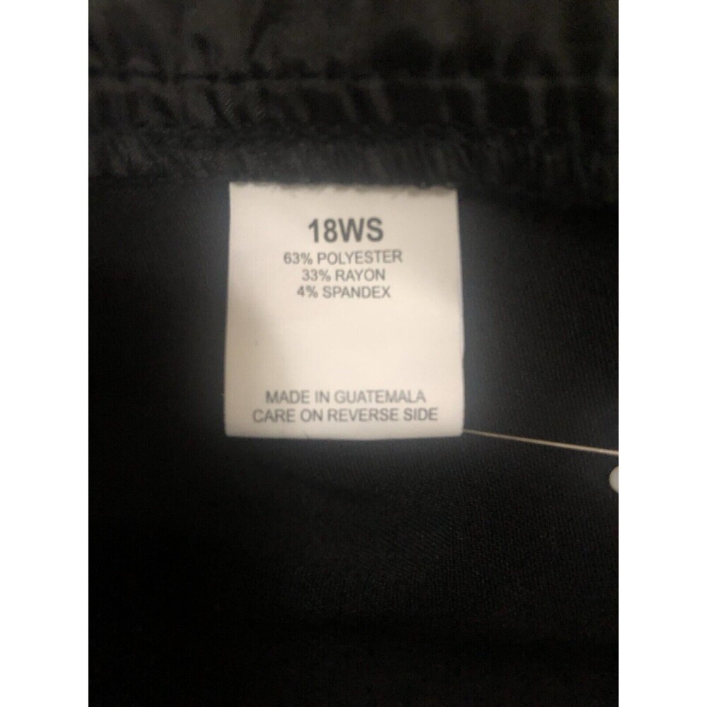 NWT Briggs Black Dress Pants S 14 Knit Strech Elastic Waist Straight Leg - Picture 13 of 15